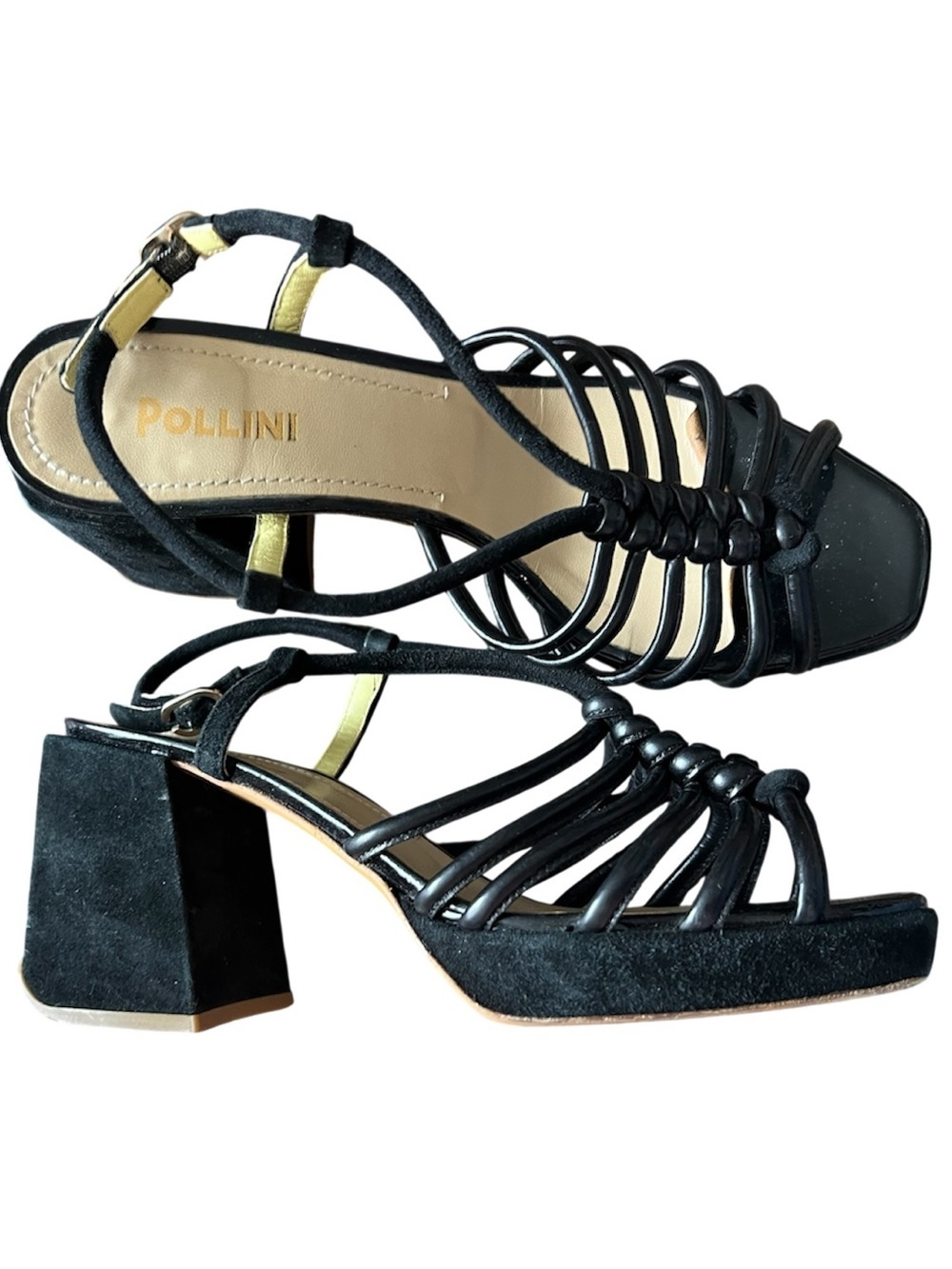 Pollini Strappy Block Heels, size 40